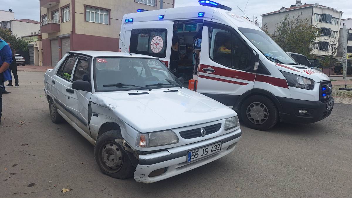 Samsun'da otomobille motosiklet çarpıştı: 2 yaralı