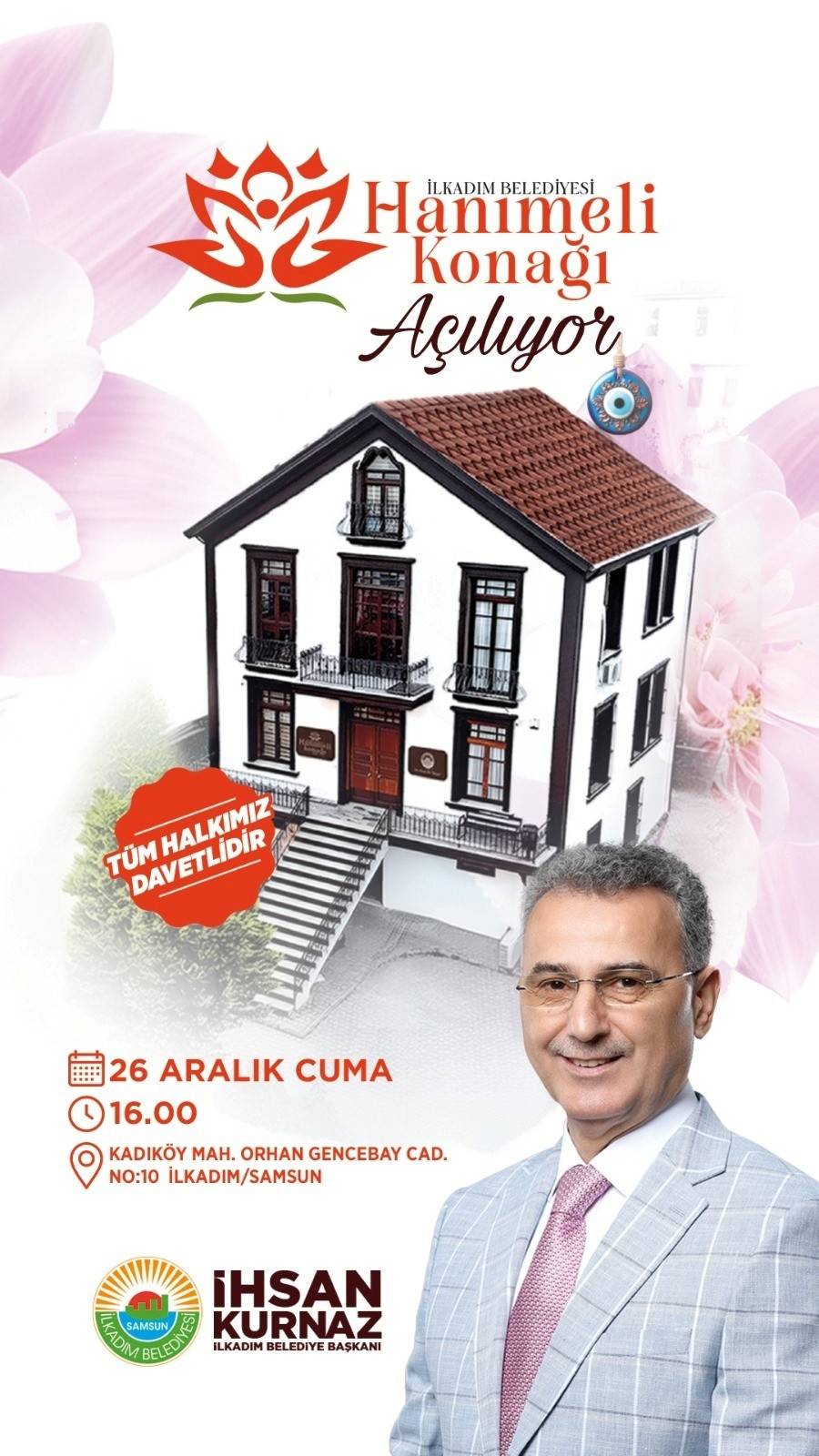İlkadım’dan kadınlara özel proje Hanımeli Konağı açılıyor