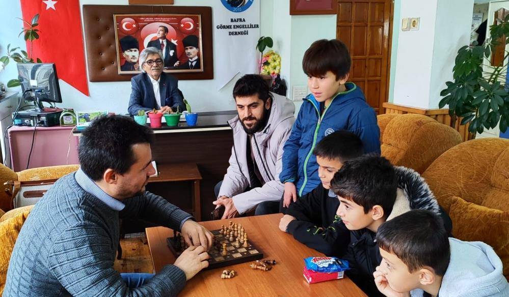 Samsun'da görme engellilerle empati köprüsü kuruldu