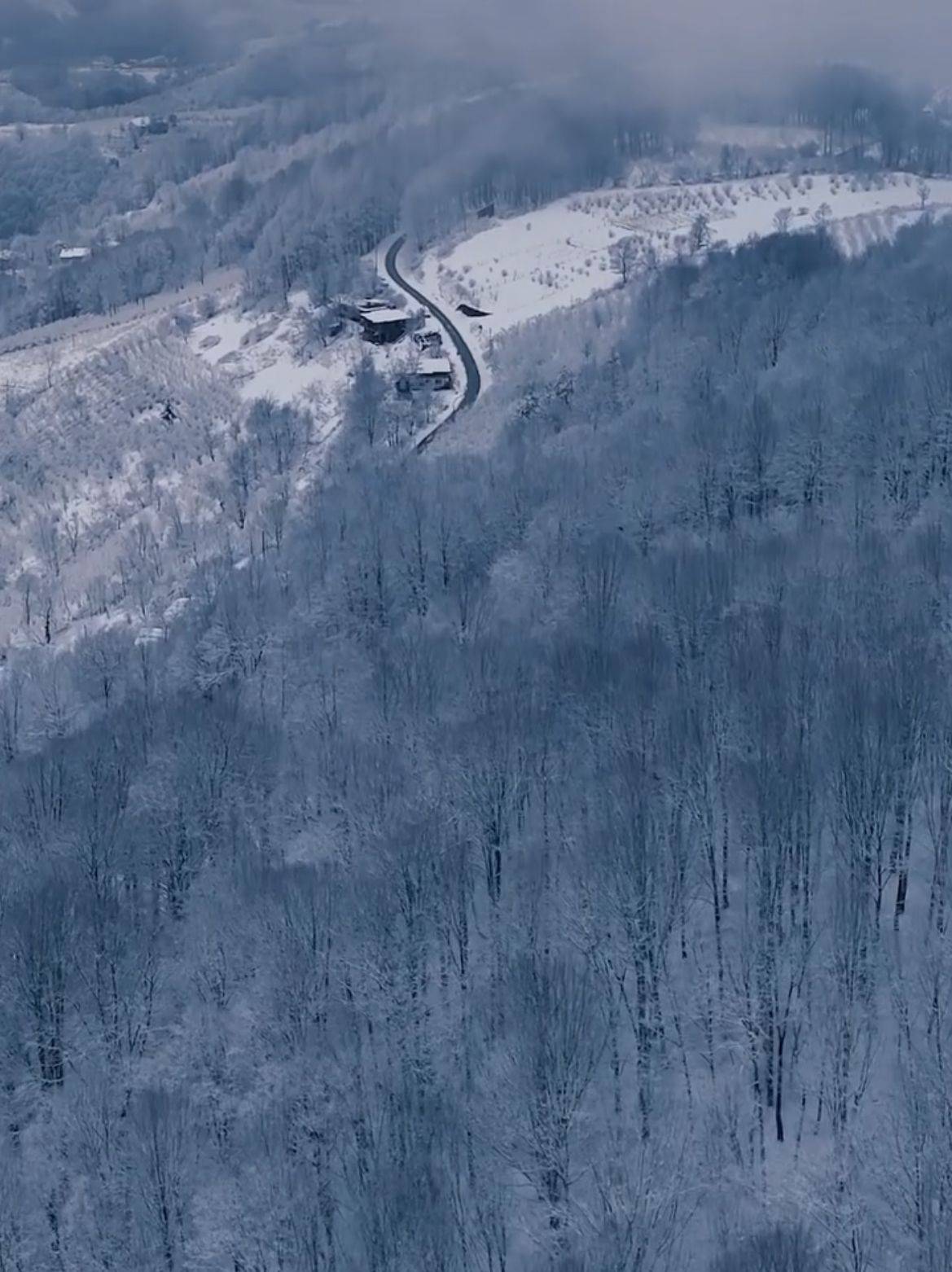 Samsun Kabadüz Mahallesi karla kaplandı