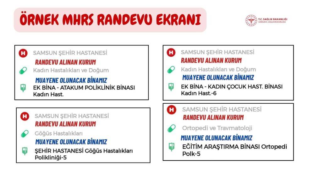 Samsun Şehir Hastanesi randevularında hizmet binası karışıklığına dikkat!