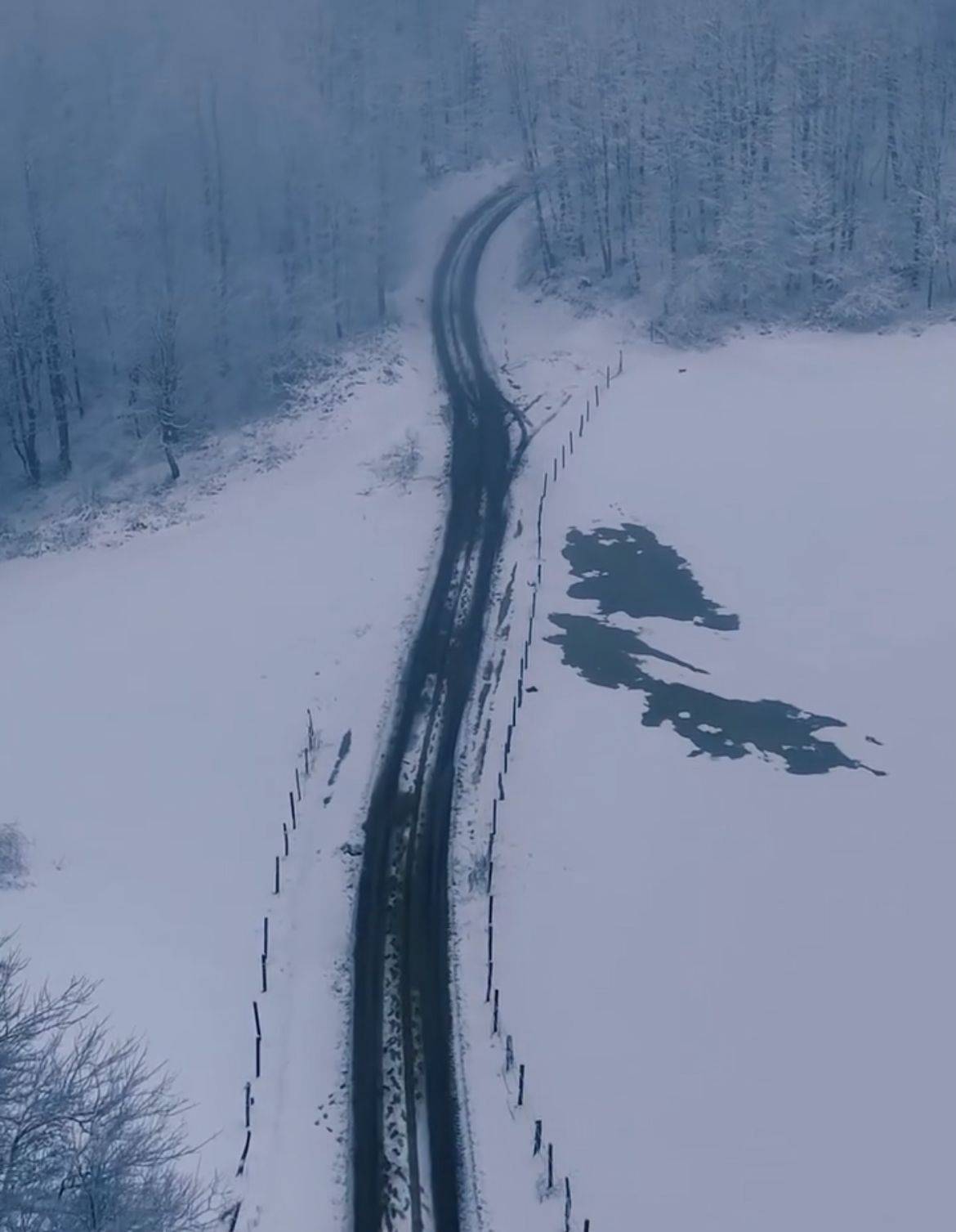 Samsun Kabadüz Mahallesi karla kaplandı