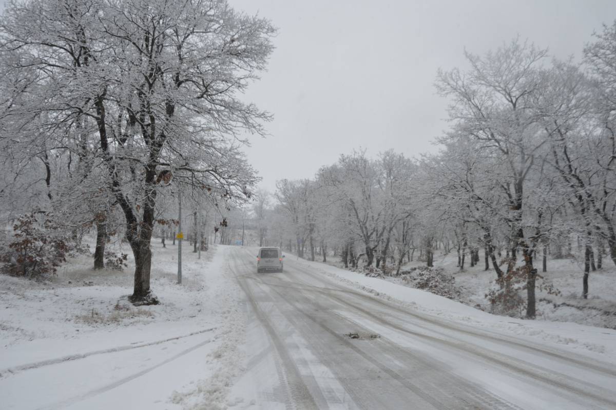 Samsun Havza'da kar yağışı