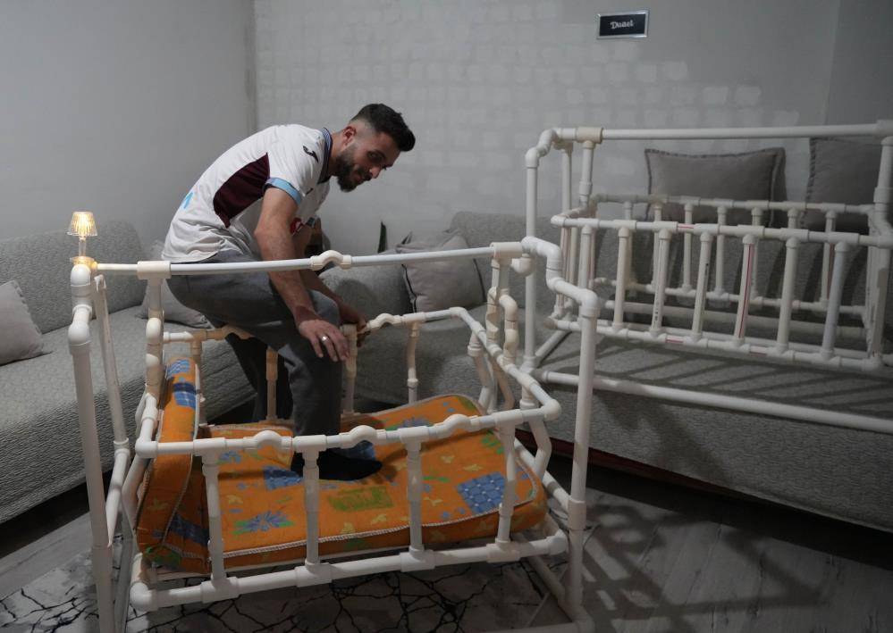 Samsunlu tesisatçıdan borudan beşik: İçine girip test etti viral oldu