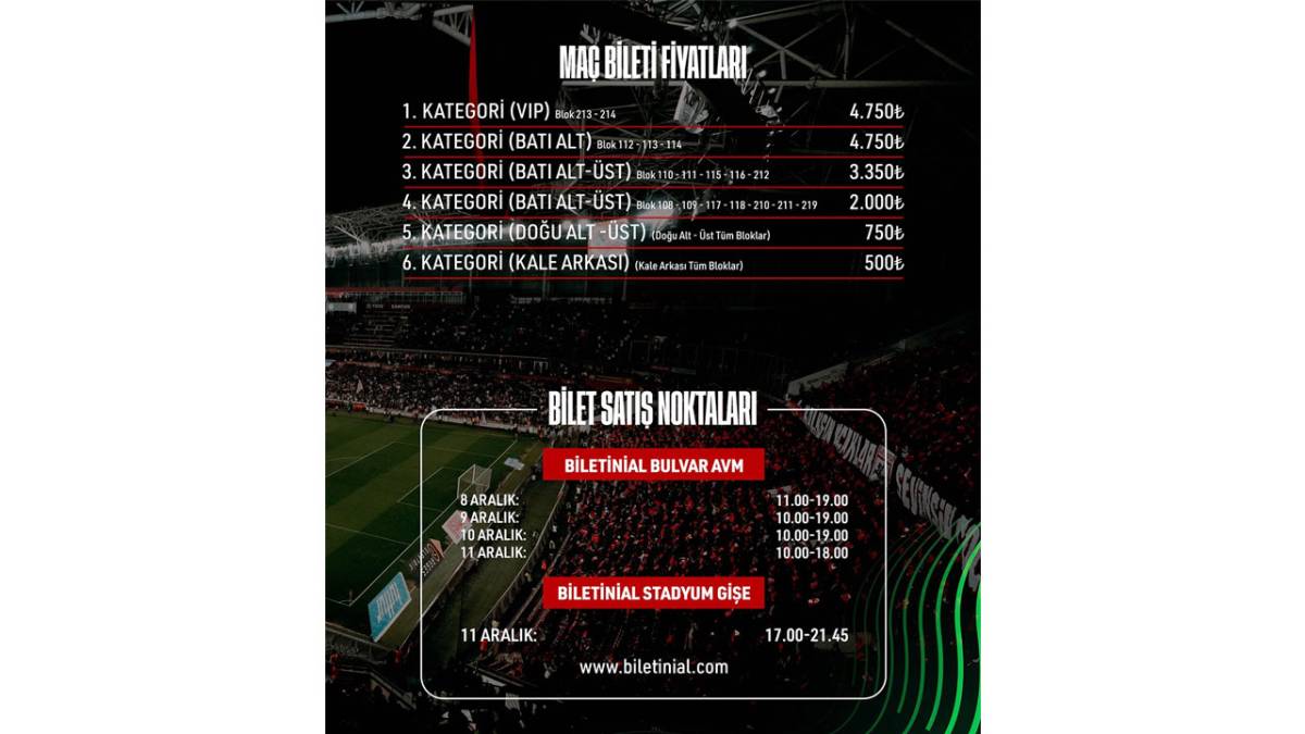 Samsunspor'un AEK Athens maçının biletleri kaç TL?