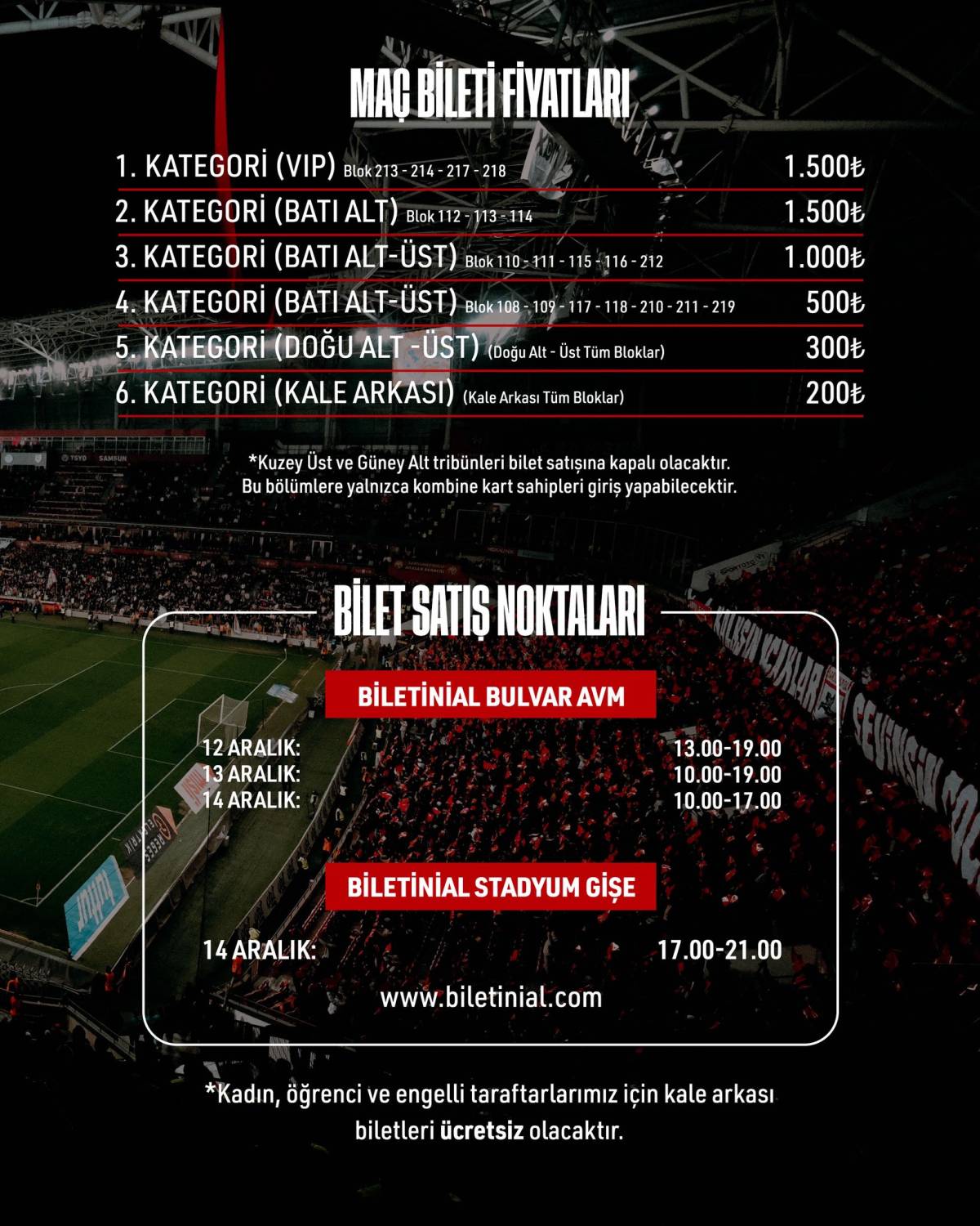 Samsunspor Başakşehir maçı biletleri satışta