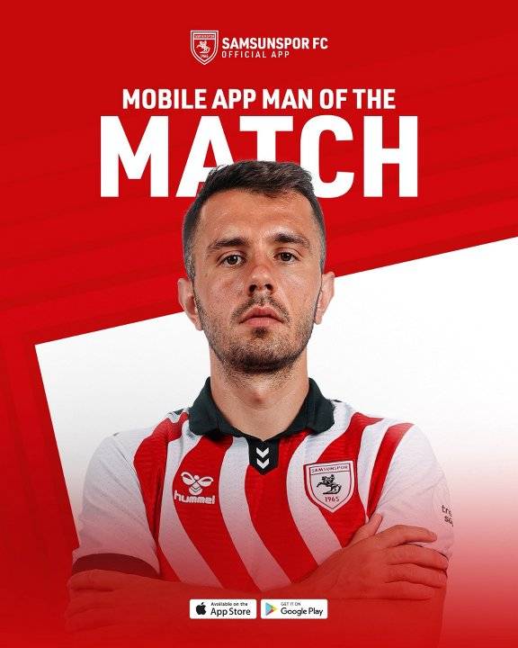 Samsunspor'da Emre Kılınç Galatasaray karşılaşmasında maçın oyuncusu seçildi