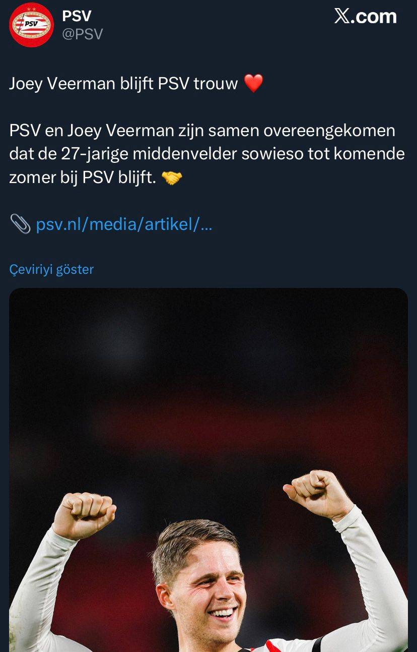 PSV'den Fenerbahçe taraftarını üzen Joey Veerman açıklaması