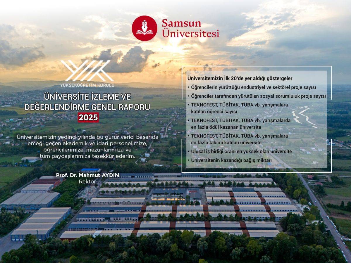 Samsun Üniversitesi Türkiye’nin ilk 20 üniversitesi arasında