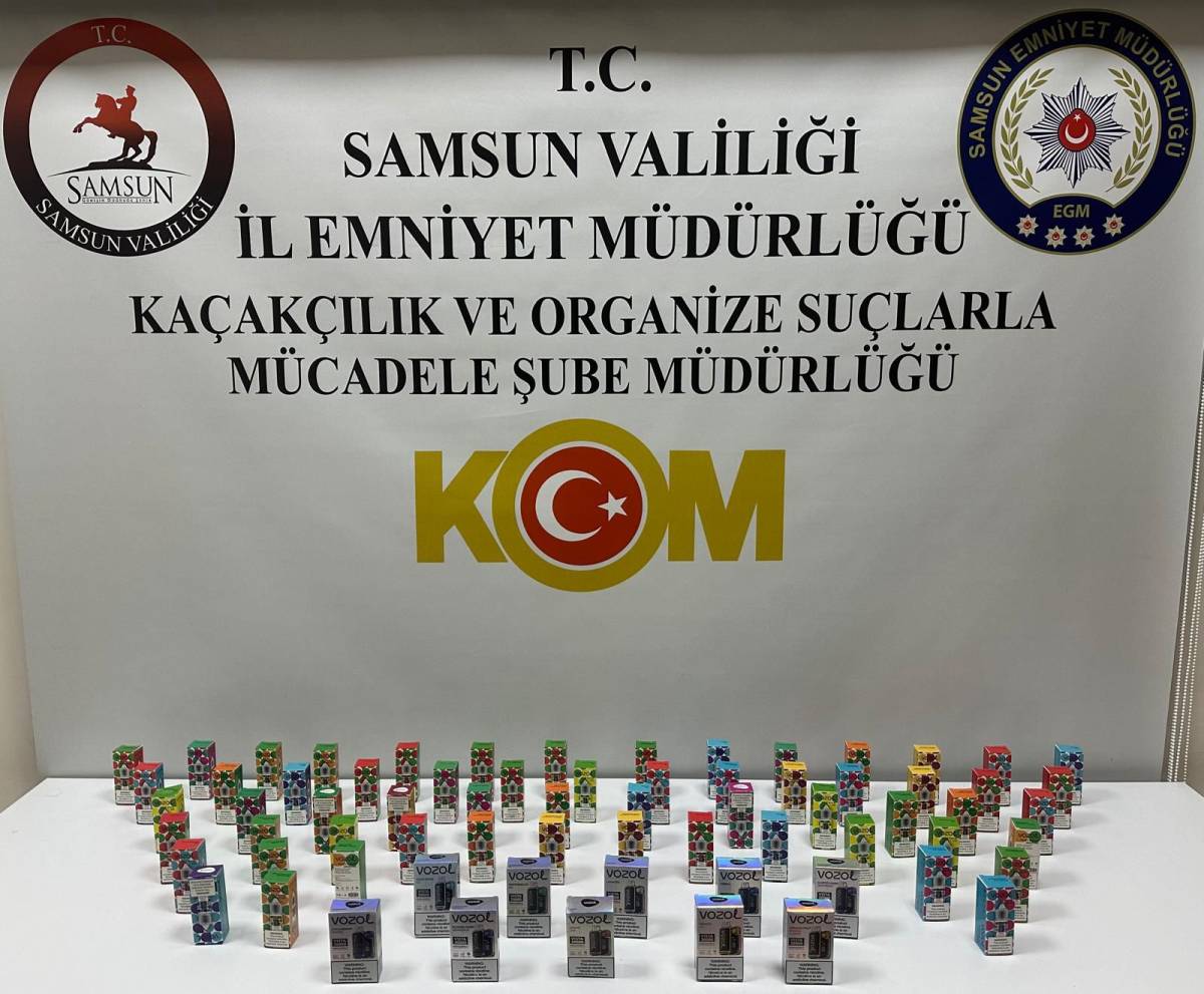 Samsun’da kaçak elektronik sigara operasyonu