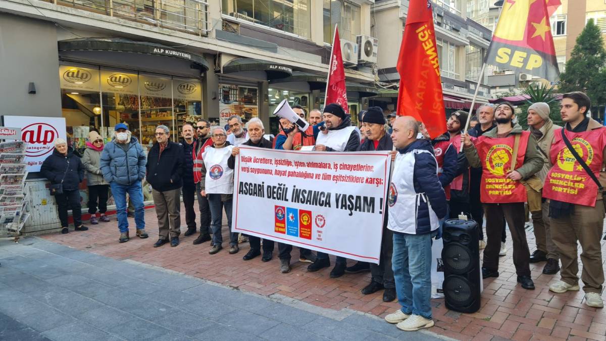 Samsun'da ortak eylem düzenlediler: Asgari değil insanca yaşam istiyoruz