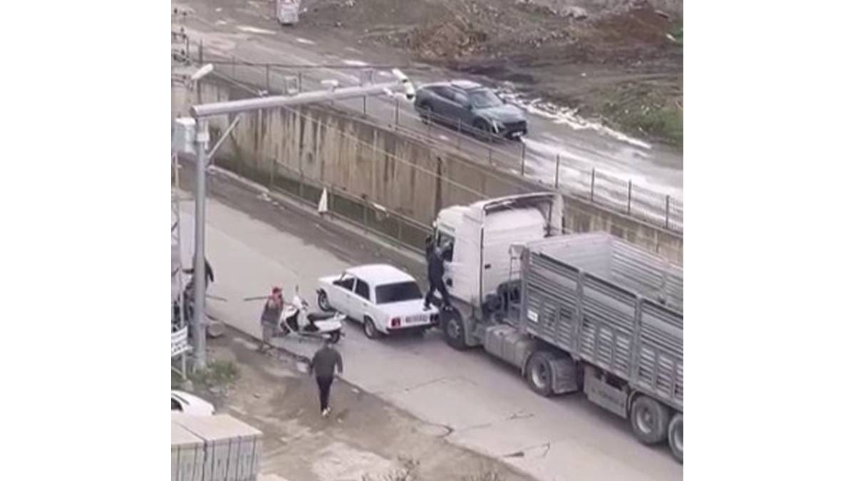 Samsun'da tır şoförüne saldırdılar!