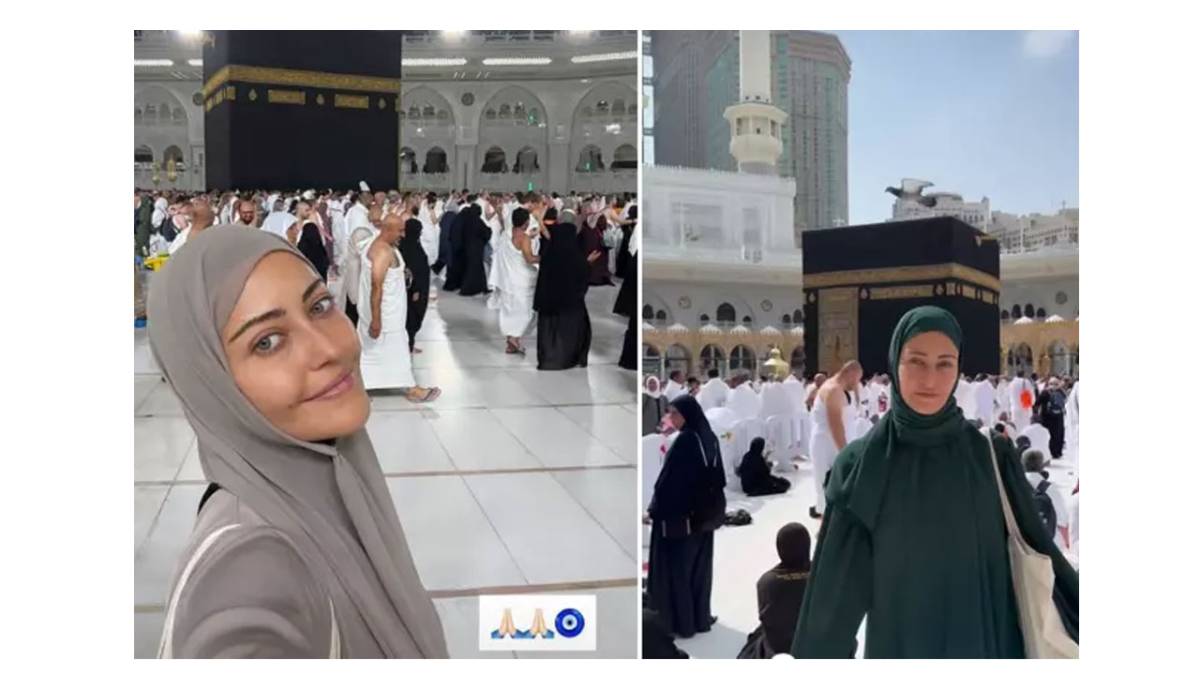 Ünlü oyuncu Tuğba Melis Türk, Umre'ye gitti