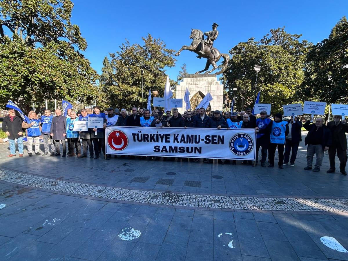 KAMU-SEN Samsun'dan serp tepki: Enflasyon yükseldi maaşlar eridi