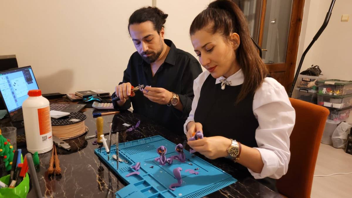 Samsun'da 3D yazıcıyla kendi oyuncaklarını üretiyorlar