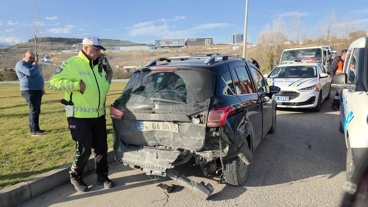 Samsun'da yeni aldığı aracıyla kaza yaptı
