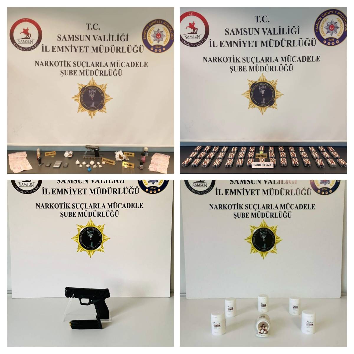 Samsun'da operasyon! Yüklü miktarda madde, para ve silah ele geçirildi