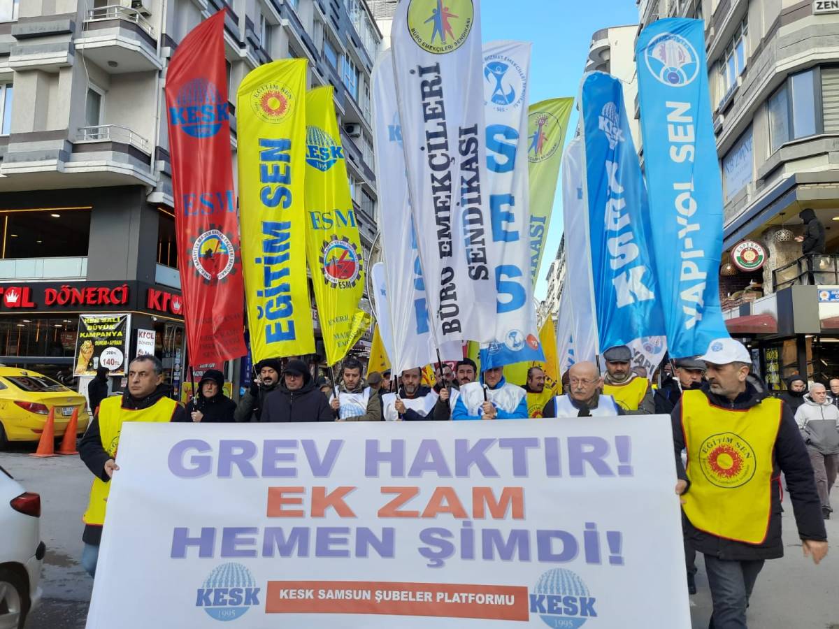 KESK Samsun Şubeler Platformu üyeleri iş bıraktı