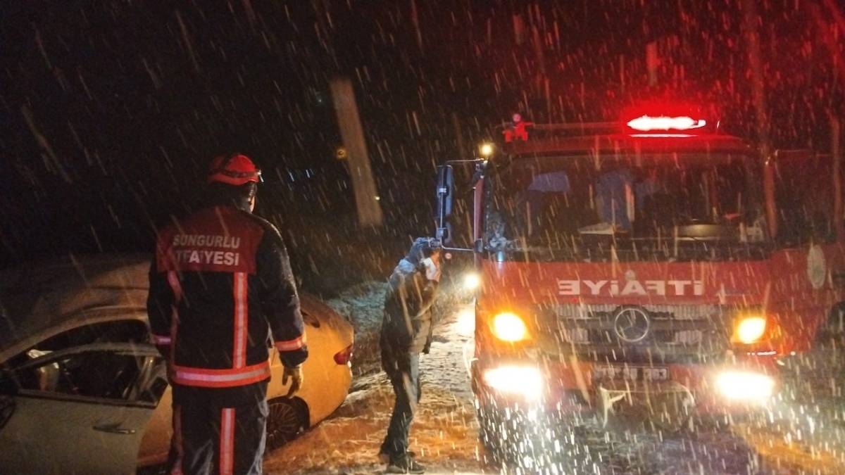Kar yağışı kaza getirdi! 7 yaralı