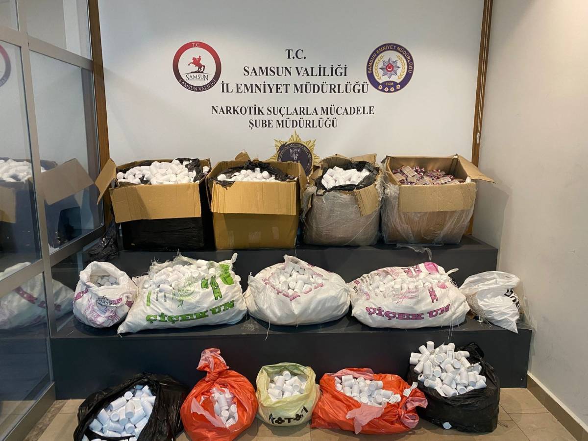 Samsun’da 236 bin uyuşturucu hap ele geçirildi