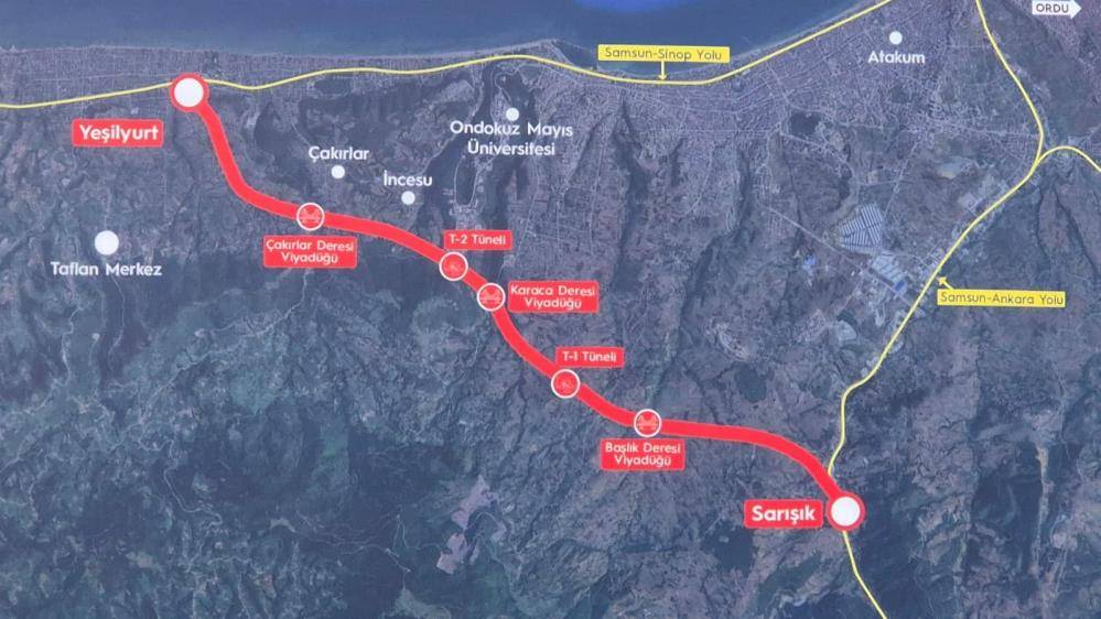 Samsun'da Batı Çevre Yolu'nun temeli atıldı