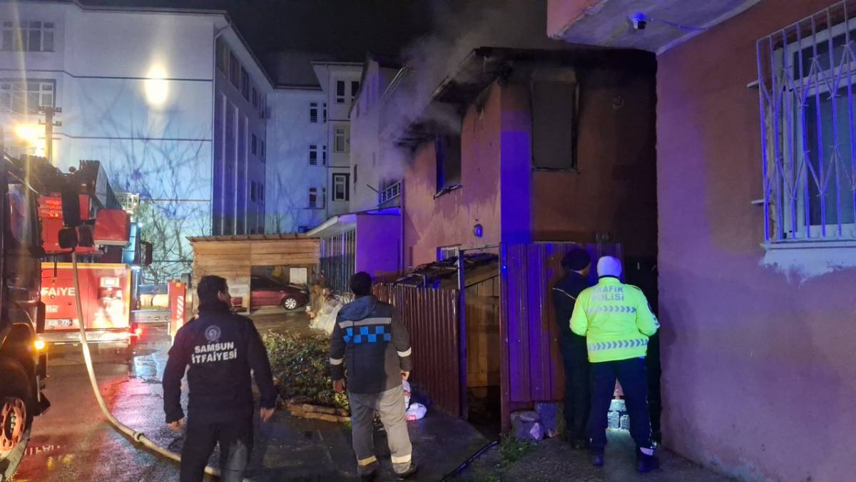 Samsun'da korkutan yangın!
