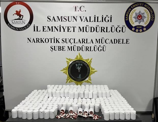 Samsun'da 18 bin 900 uyuşturucu hap ele geçirildi
