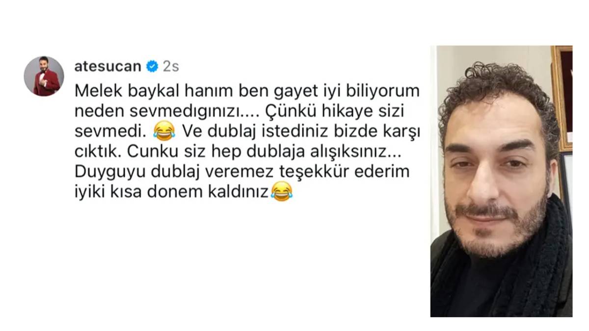 Akasya Durağı'nın Ali Kemal'i Ateş Fatih Uçan'dan Melek Baykal'a sert yanıt