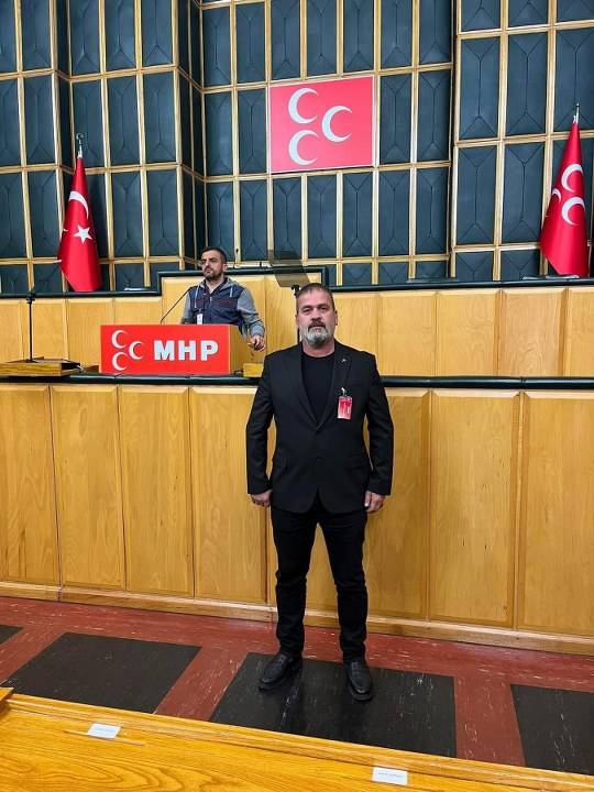 Emekli polis tarafından öldürülen  MHP ilçe başkanı son yolculuğuna uğurlandı