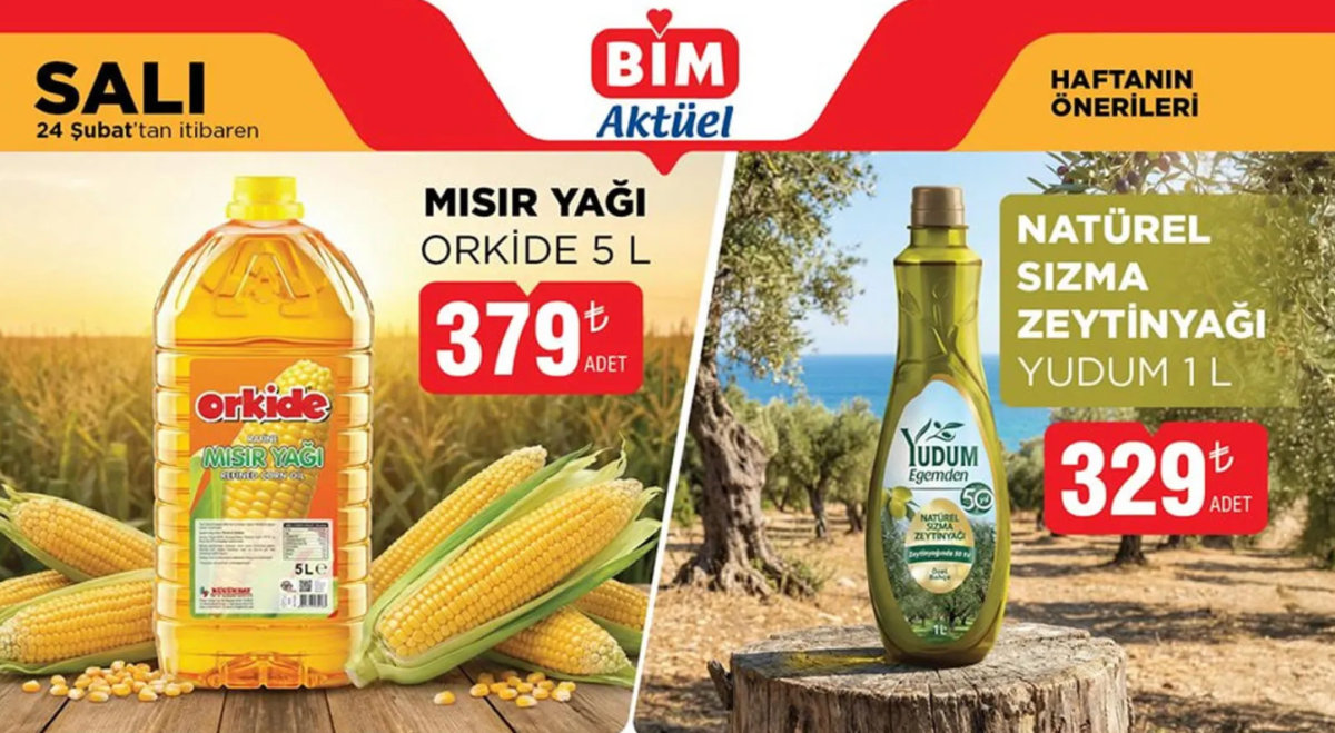 Bim'de 5 litre ayçiçek yağı 379 TL'ye satılacak