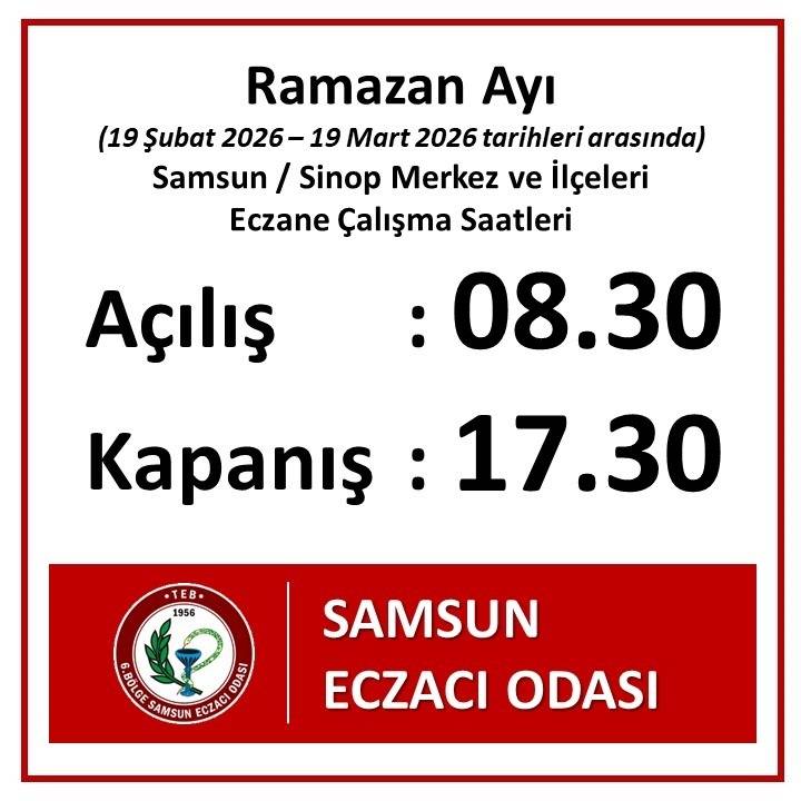 Samsun'da ramazan ayında eczanelerin açılış ve kapanış saatleri değişti! İşte eczanelerin açık olacağı saatler