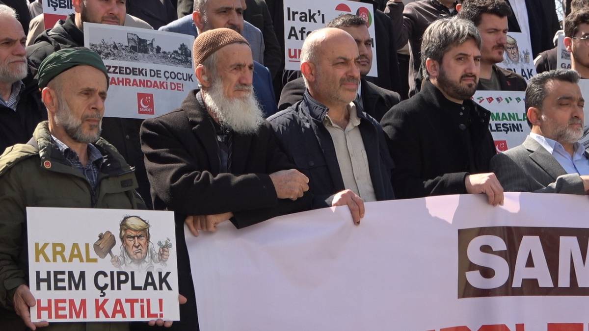Samsun’da cami avlularında israil protestosu