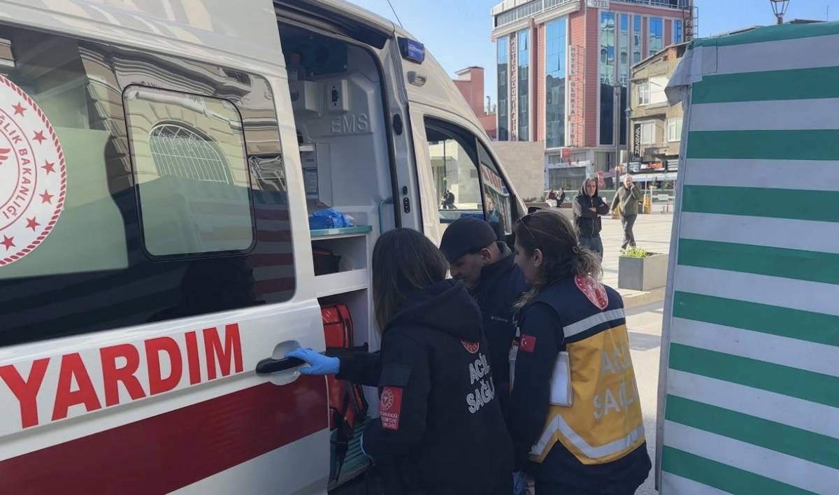 Samsun'da motor park halindeki araca çarptı! 1 yaralı