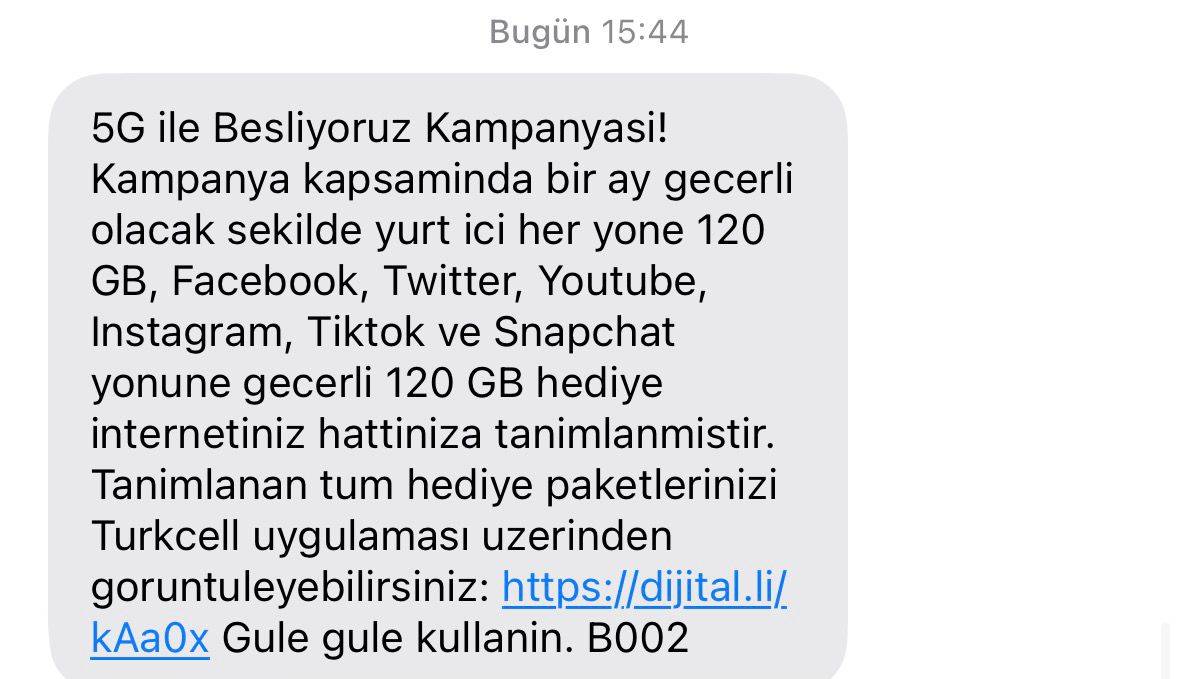 Turkcell 5G internet hediyesi nasıl alınır?