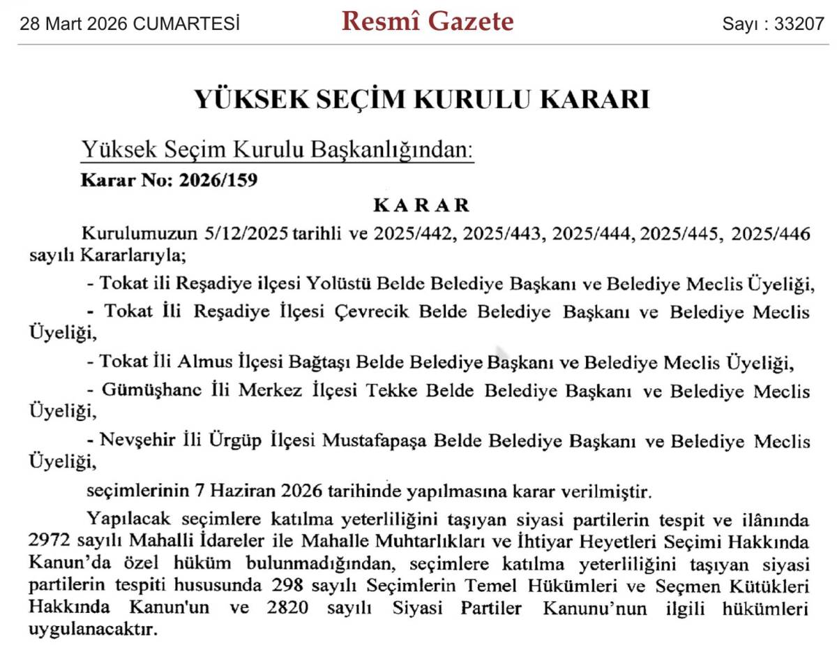 SON DAKİKA: 3 ilde tekrar seçim yapılacak