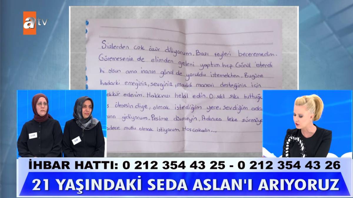 Müge Anlı'da aranan Seda bulundu mu? Mektup yazıp kaçmıştı