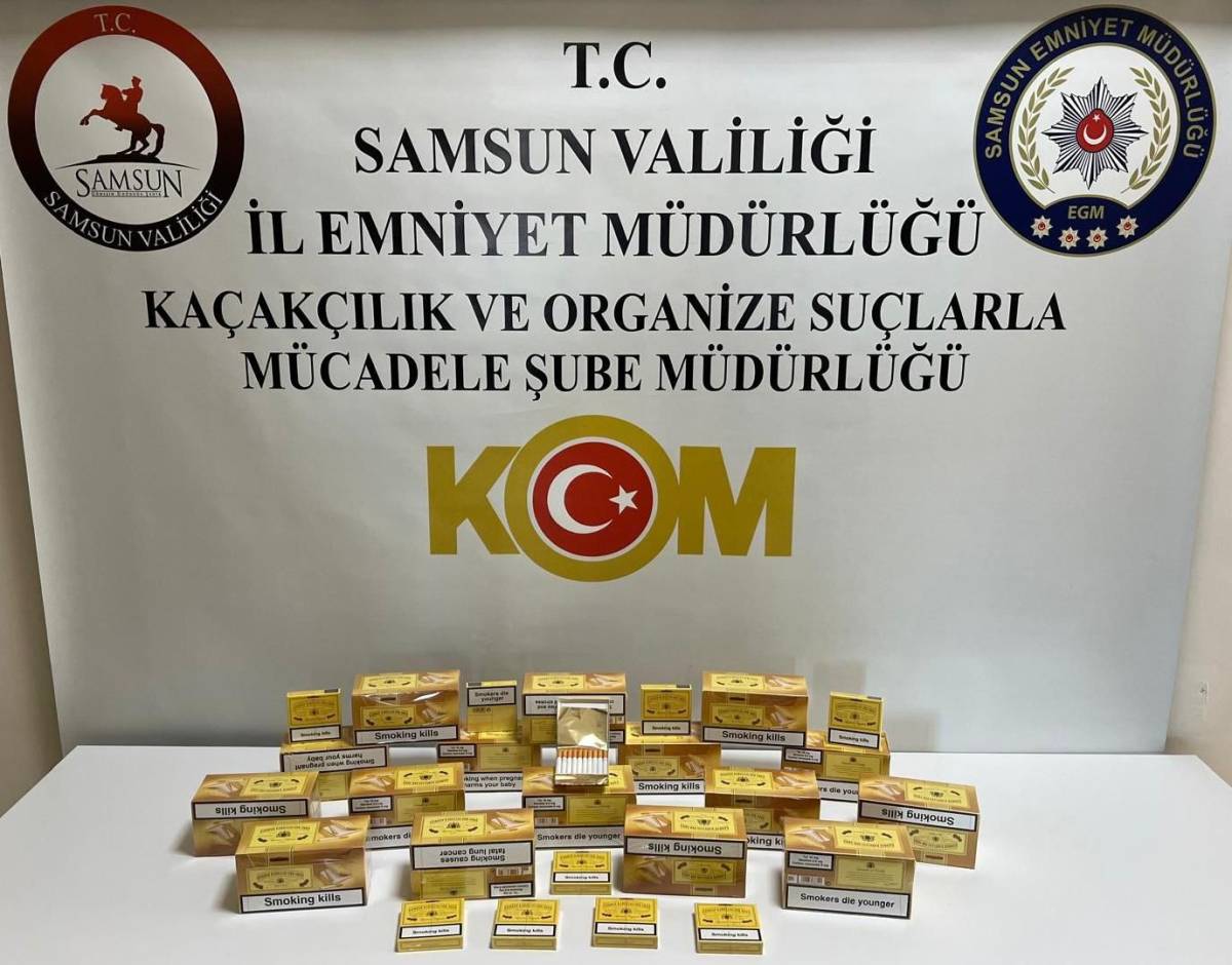 Samsun'da 250 bin kaçak makaron ele geçirildi